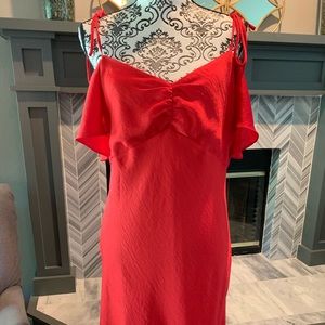 Red sheath dress